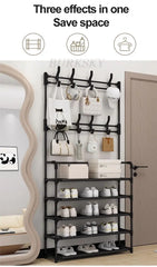 Multi-Layer Shoe Rack aur Coat Rack Storage DIY Clothes Hanger