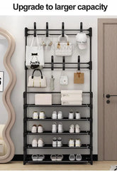 Multi-Layer Shoe Rack aur Coat Rack Storage DIY Clothes Hanger